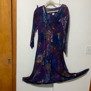Pangaea Bohemian Batik long Sleeve dress with Celtic knot detail size S/M